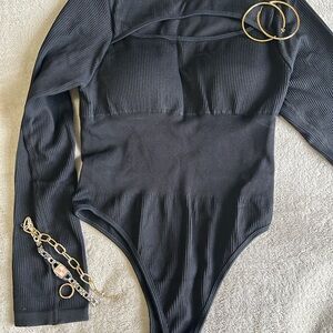Black Long Sleeve Bodysuit